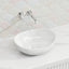 410X335X145Mm Oval Above Counter Gloss White Ceramic Basin Basins