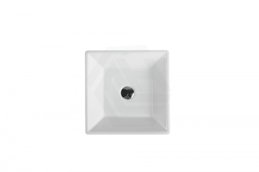 410X410X120Mm Square Above Counter Basin Gloss White Ceramic Mini Basins