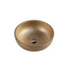 410X410X140Mm Round Art Gold Ceramic Basin Above Counter Mini Basins
