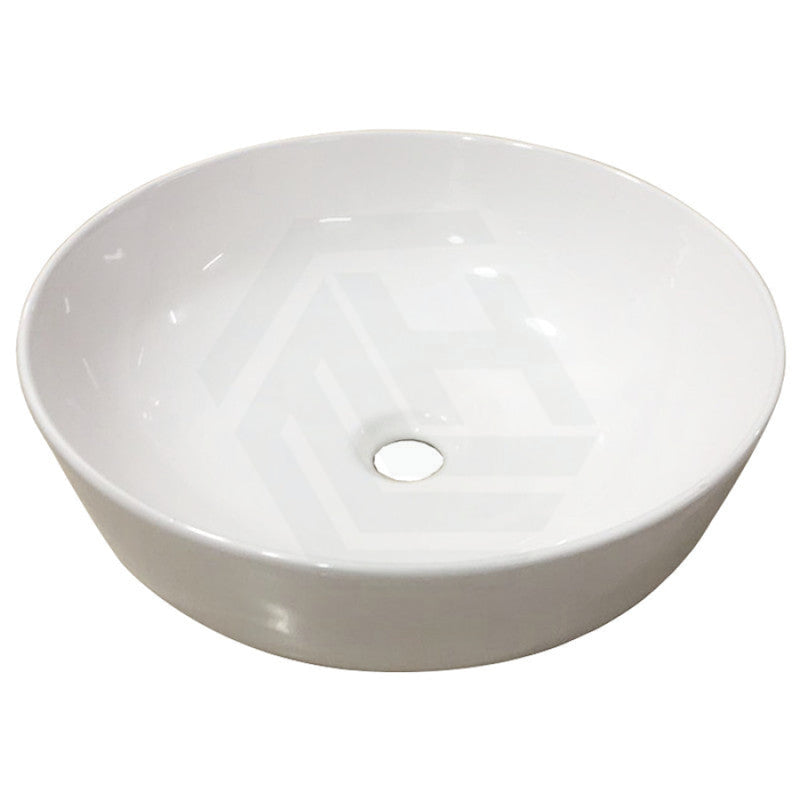 415X415X135Mm Bathroom Round Above Counter White Ceramic Wash Basin