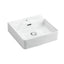 420X420X120Mm Above Counter / Wall Hung Square Matt White Ceramic Basin