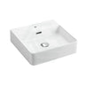 420X420X120Mm Above Counter / Wall Hung Square Matt White Ceramic Basin