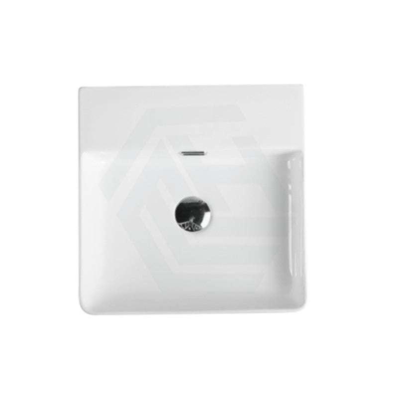 420X420X120Mm Square Gloss White Above Counter/wall-Hung Ceramic Basin Ultra Slim