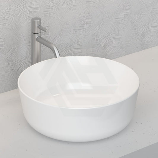Above Counter Basin Ultra Slim Ceramic Round Gloss White