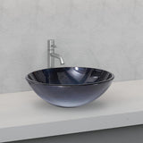 Round Art Glass Basin Above Counter Vintage
