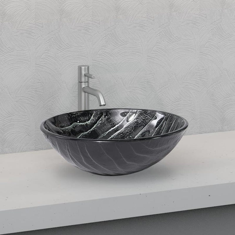 Glass Basin Round Above Counter