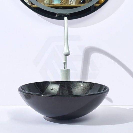 420X420X145Mm Glass Art Basin Round Above Counter