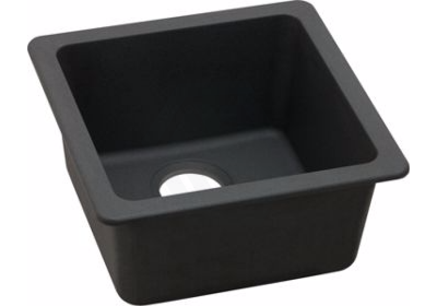 422X422X203mm Black Granite Quartz Stone Kitchen/ Laundry Sink Single Bowl Top/ Under Mount
