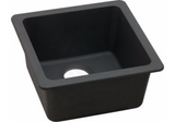422X422X203mm Black Granite Quartz Stone Kitchen/ Laundry Sink Single Bowl Top/ Under Mount