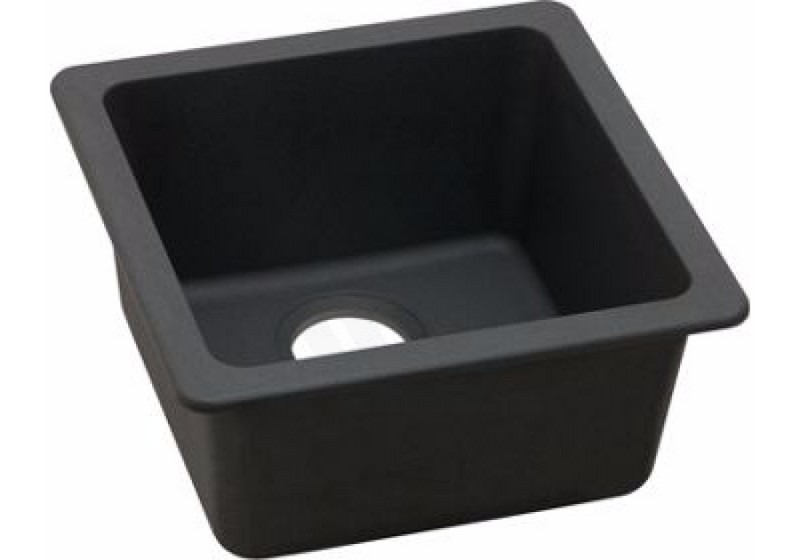 422X422X203Mm Black Granite Quartz Stone Kitchen/laundry Sink Single Bowl Top/under Mount