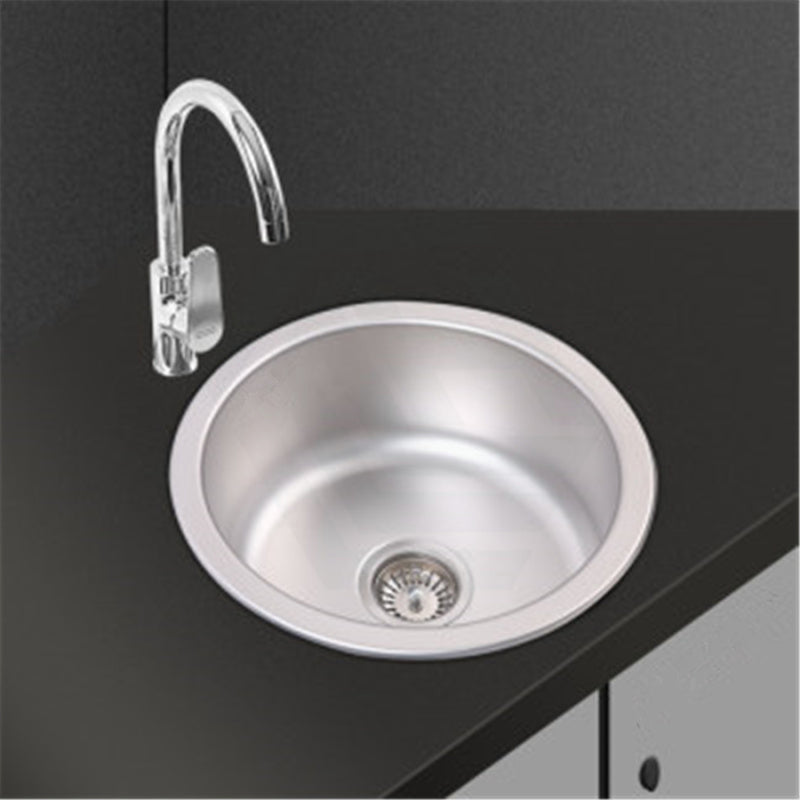 430Mm Round Stainless Steel Single Bowl Kitchen Sink