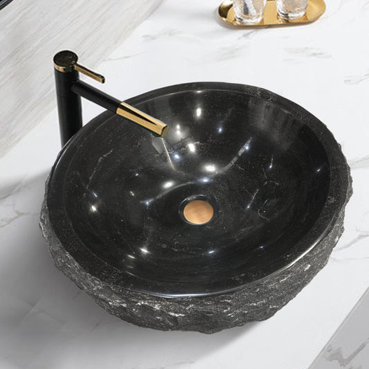 Above Counter Stone Basin Round Marble