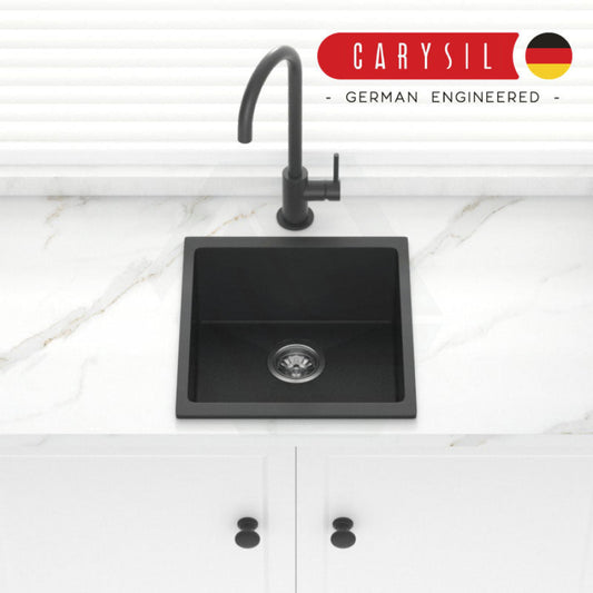 Carysil Granite Kitchen Sink Single Bowl 430mm Black