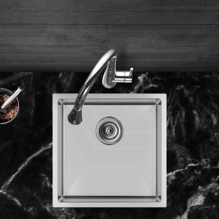 440X440X205mm Stainless Steel Handmade Single Bowl Sink for Top / Flush Mount and Undermount In