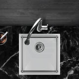 440X440X205mm Stainless Steel Handmade Single Bowl Sink for Top / Flush Mount and Undermount In