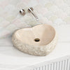 440X460X140Mm Above Counter Stone Basin Heart Shape Marble Surface Bathroom Wash Special Basins
