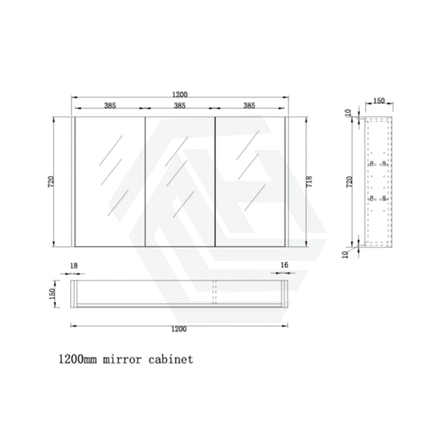 450/600/750/900/1200/1500mm Gloss White Mdf Pencil Edge Wall Hung Shaving Cabinet 1200Mm Cabinets