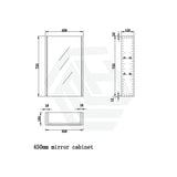 450/600/750/900/1200/1500mm Wall Hung Mdf Shaving Cabinet White Pencil Mirror For Bathroom Cabinets