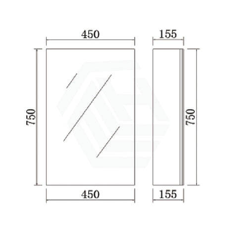 450/600/750/900/1200/1500Mm Pvc Pencil Edge Gloss White Shaving Cabinet With Mirror Polyurethane