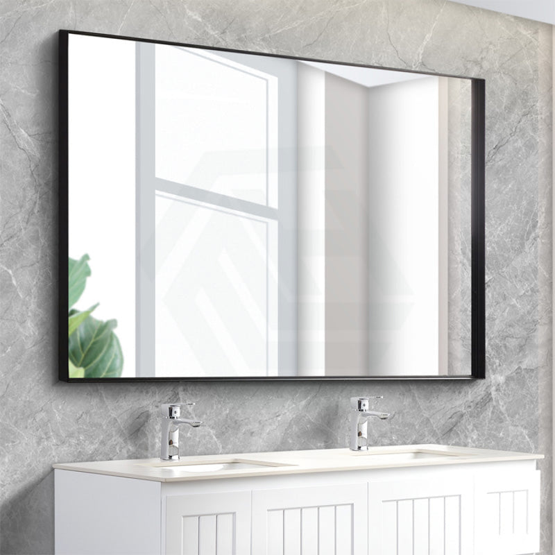 450/600/750/900/1200Mm Bathroom Black Framed Square Mirror Wall Mounted Mirrors