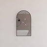 450X800X45Mm Bathroom Black Framed Arch Mirror Wall Mounted Mirrors