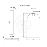 450x800mm Arch Framed Bathroom Mirror Wall Mounted