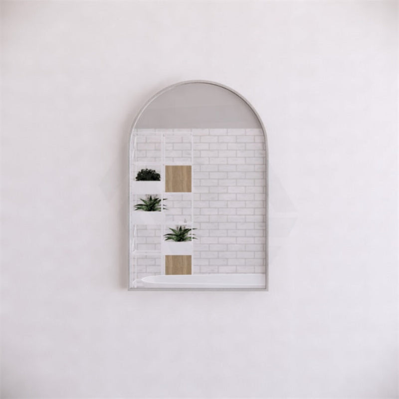 450/600/800/900Mm Bathroom Brushed Nickel Framed Arch Mirror Wall Mounted Mirrors
