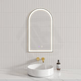 450/600Mm Black Framed Arch Led Mirror Touch Sensor Mirrors