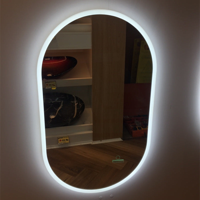 450/600Mm Led Mirror Oval Acrylic Touch Sensor
