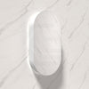 450/870/1200Mm Oval Led Backlit Pencil Edge Mirror Cabinet Matt White Shaving Cabinets