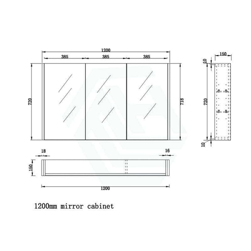 450/600/750/900/1200/1500Mm White Oak Wall Hung Mdf Pencil Edge Shaving Cabinet For Bathroom 1200Mm