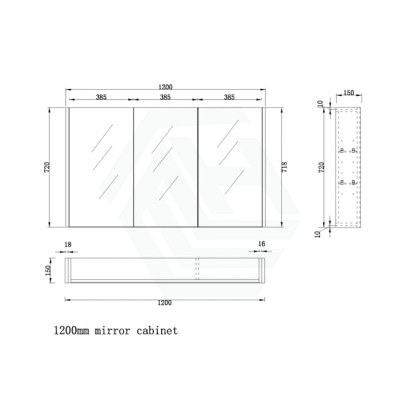 450/600/750/900/1200/1500Mm Light Oak Wall Hung Mdf Pencil Edge Shaving Cabinet For Bathroom