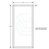450Mmx1000Mm Framed Rectangle Bathroom Wall Mirror Matt Black Mirrors