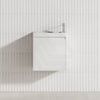 450X250X530Mm Wall Hung Pvc Vanity With Poly Top Left Or Right Hand Hinge Gloss White Vanities