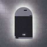 450X800Mm Arch Led Mirror Backlit Touch Sensor Special Shape Led Mirrors