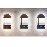 450X800Mm Arch Led Mirror Backlit Touch Sensor Special Shape Led Mirrors