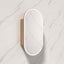 450X900Mm Beau Monde Led Mirror Oval Shaving Cabinet Mia Finish Frameless Touchless Sensor Frontlit