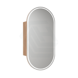 450X900Mm Beau Monde Led Mirror Oval Shaving Cabinet Mia Finish Frameless Touchless Sensor Frontlit