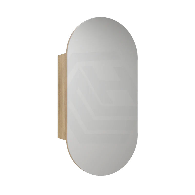 450X900Mm Beau Monde Wall Hung Oval Shaving Mirror Cabinet Carita Finish For Bathroom Cabinets