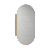450X900Mm Beau Monde Wall Hung Oval Shaving Mirror Cabinet Carita Finish For Bathroom Cabinets