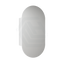 450X900Mm Beau Monde Wall Hung Oval Pill - Shaped Shaving Mirror Cabinet Matt White Finish For
