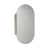 450X900Mm Beau Monde Wall Hung Oval Pill - Shaped Shaving Mirror Cabinet Max Finish For Bathroom