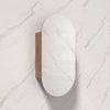 450X900Mm Beau Monde Wall Hung Oval Pill - Shaped Shaving Mirror Cabinet Mia Finish For Bathroom