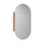 450X900Mm Beau Monde Wall Hung Oval Pill - Shaped Shaving Mirror Cabinet Mia Finish For Bathroom