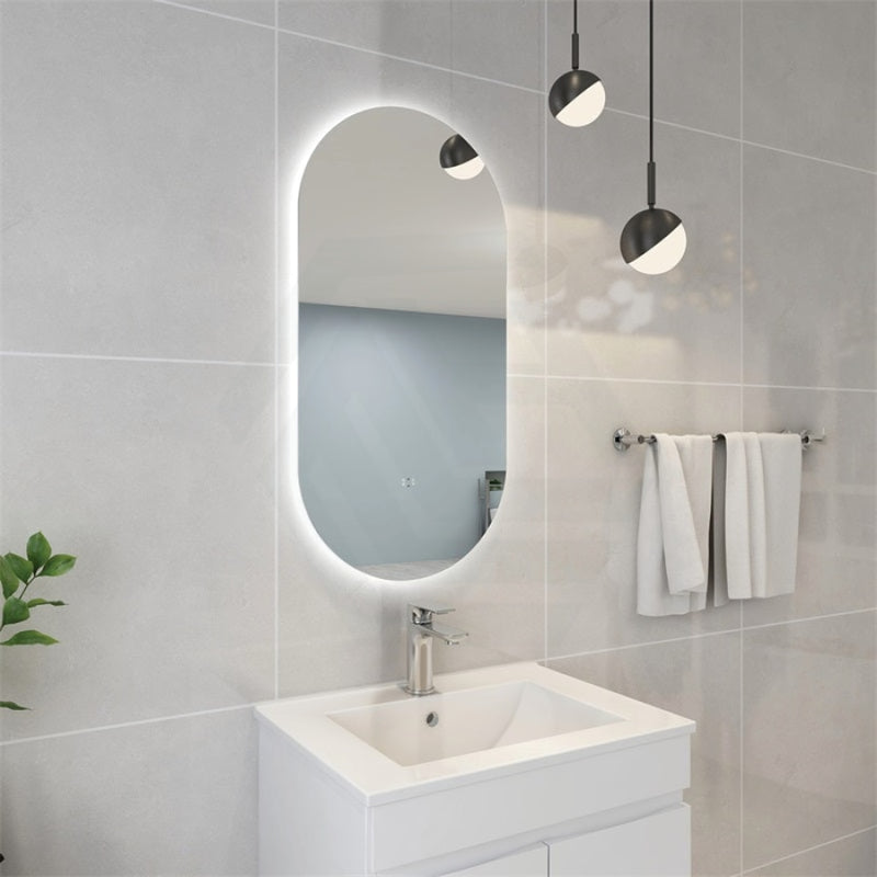 450X900Mm Led Mirror Backlit With Touch-Free Sensor Oval Mirrors