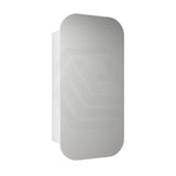 450x900mm Aulic Vienna Squircle Pencil Edge Mirror Wall Hung Shaving Cabinet Matt White