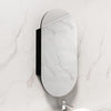 400X1500Mm Wall Hung Pvc Shaving Cabinet Matt Black Finish Pencil Mirror For Bathroom Cabinets