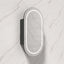 450X900X150Mm Ceto Olivia Matt Black Oval Led Shaving Cabinet Frontlit Cabinets