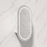 450X900X150Mm Ceto Olivia Matt White Oval Led Shaving Cabinet Frontlit Cabinets
