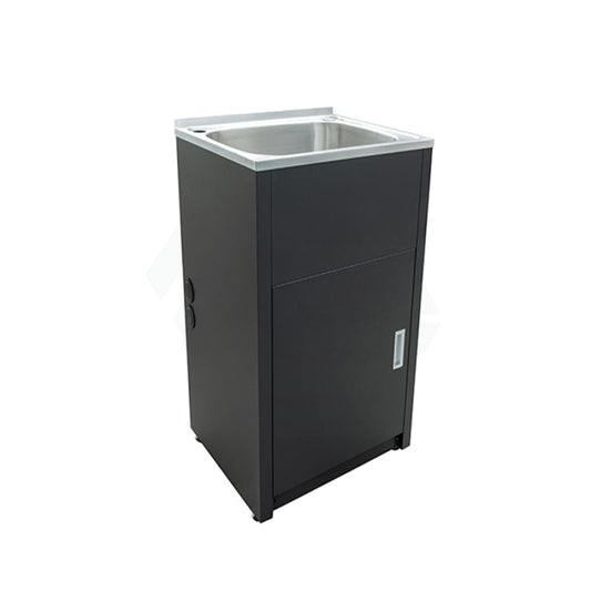 453X557X900Mm 36L Matt Black Stainless Steel Laundry Tub Cabinet Freestanding Tubs